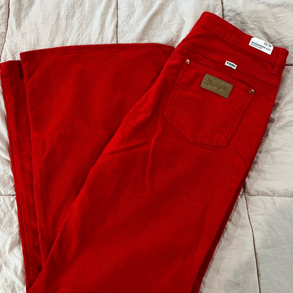 WRANGLER WOMEN'S WANDERER CORDUROY HIGH RISE FLARE JEANS